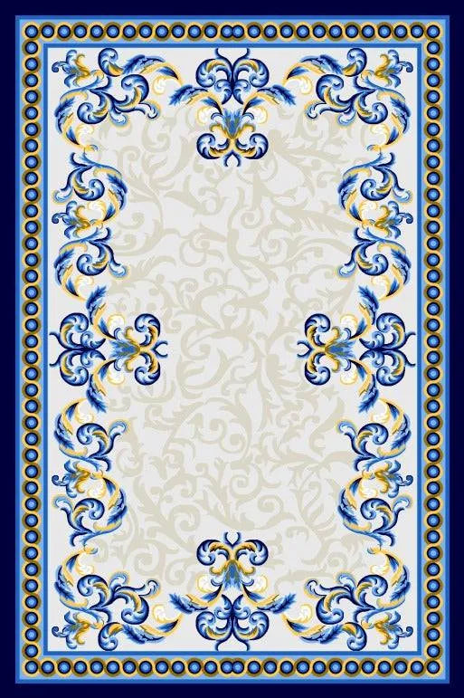 Zennova Carpet : Abhushan Color Navy : Classic Hand Tufted - Zennova Carpet